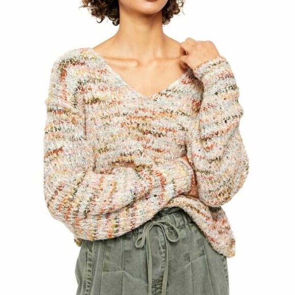 Free People Large Oversized Highland Sweater Knit - Picture 1 of 12